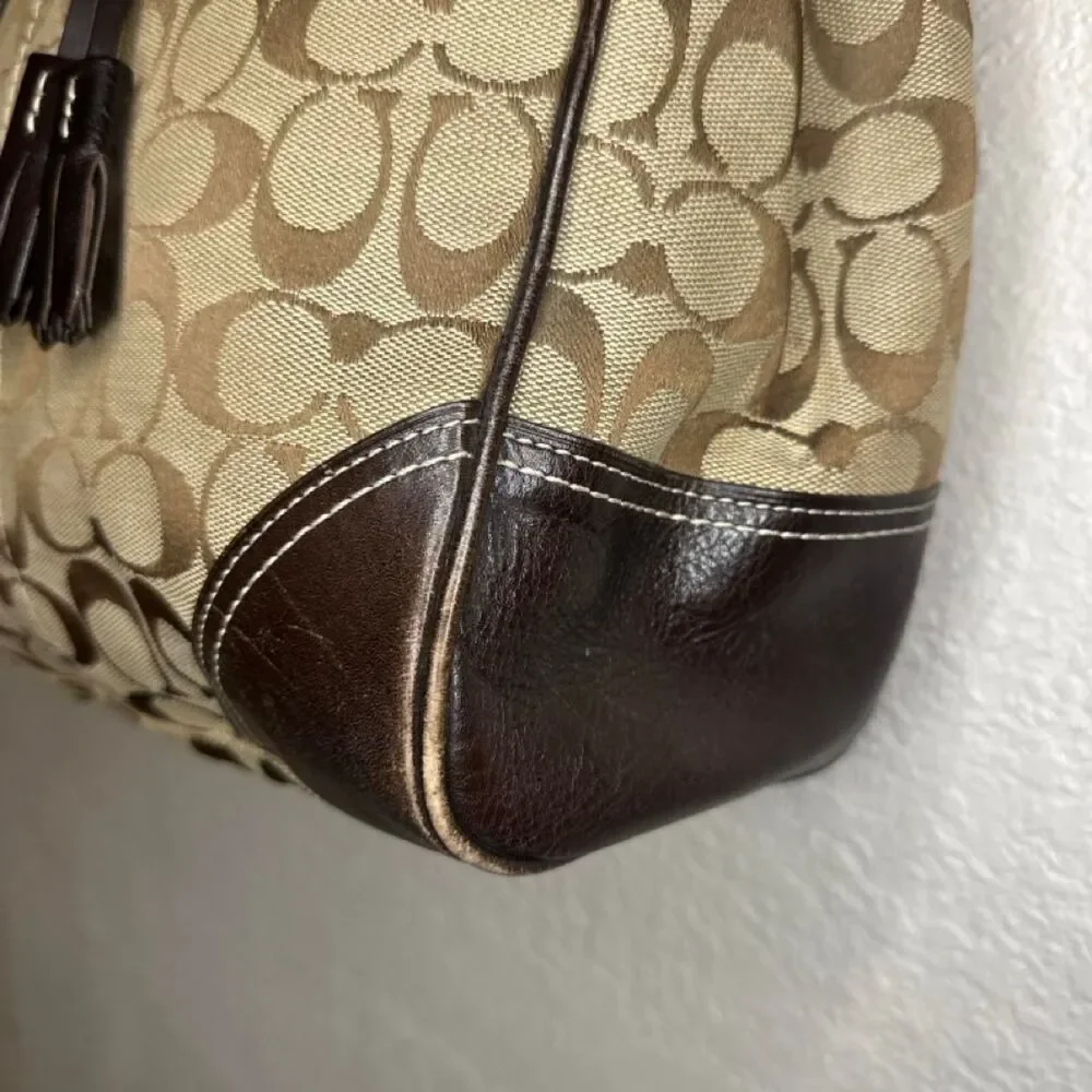 Coach Women's Brown and Tan Bag